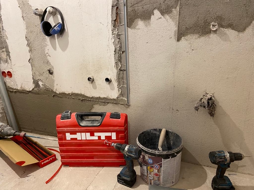 Baustelle Bad Umsetzung